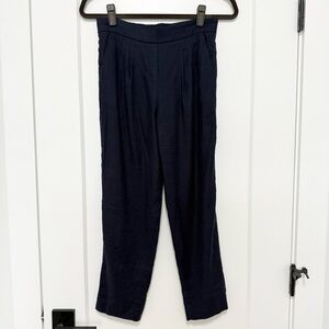 Aritzia Babaton Cohen Pant Linen Navy Blue Size 2 #59588